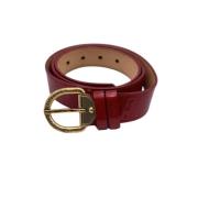 Pre-owned Leather belts Louis Vuitton Vintage , Red , Dames