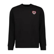 Hart Logo Sweatshirt Moncler , Black , Heren