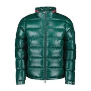 Gewatteerde Hoodie Jas Moncler , Green , Heren