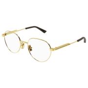 Gouden Brillenmontuur Zonnebril Bottega Veneta , Yellow , Unisex