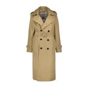 Klassieke Lange Trenchcoat Burberry , Beige , Dames