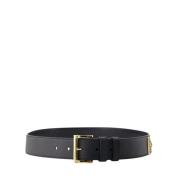 Driehoek Logo Saffiano Riem Prada , Black , Dames