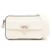 Korrelig lederen crossbody tas met Rockstud versiering Valentino , Whi...