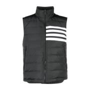 Grijze Gestreepte Gewatteerde Gilet Jas Thom Browne , Gray , Heren