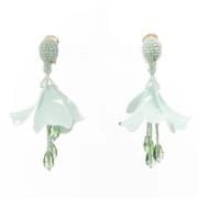 Pre-owned Fabric earrings Oscar De La Renta Pre-owned , Green , Dames