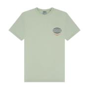 Reis T-shirt met Grote Achterprint Kultivate , Green , Heren