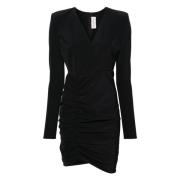 Zwarte Gedrapeerde Minijurk Alexandre Vauthier , Black , Dames