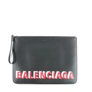 Pre-owned Leather clutches Balenciaga Vintage , Black , Dames