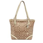 Pre-owned Leather totes Coach Pre-owned , Beige , Dames