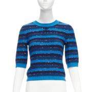 Pre-owned Cashmere tops Chanel Vintage , Blue , Dames