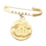 Pre-owned Metal chanel-jewelry Chanel Vintage , Yellow , Dames