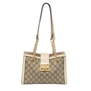 Pre-owned Leather shoulder-bags Gucci Vintage , Beige , Dames