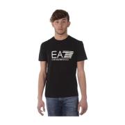 Casual Sweatshirt voor Mannen Emporio Armani EA7 , Black , Heren