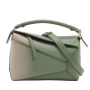 Pre-owned Leather handbags Loewe Pre-owned , Green , Dames