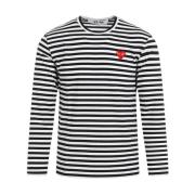 Zwarte Longsleeve T-shirt Comme des Garçons Play , Black , Heren