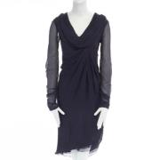 Pre-owned Silk dresses Valentino Vintage , Blue , Dames