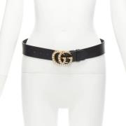 Pre-owned Leather belts Gucci Vintage , Black , Dames