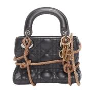 Pre-owned Leather handbags Dior Vintage , Black , Dames