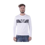 Stijlvolle Sweater Pullover voor Mannen Emporio Armani EA7 , White , H...