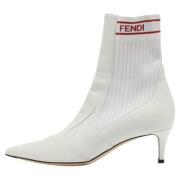 Pre-owned Fabric boots Fendi Vintage , White , Dames
