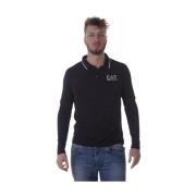 Klassieke Polo Shirt voor Mannen Emporio Armani EA7 , Black , Heren