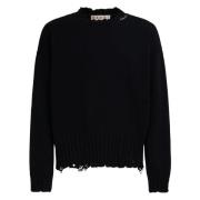 Twisted crewneck sweater Marni , Black , Heren