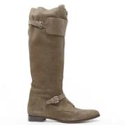 Pre-owned Suede boots Hermès Vintage , Brown , Dames