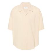 Casual korte mouw camp kraag shirt Ami Paris , Beige , Heren