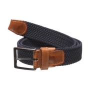 Gevlochten Webbing Riem met Merkgesp Les Deux , Blue , Heren