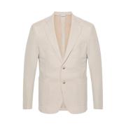 Geëmbosseerde Blazer met Reversspeld Manuel Ritz , Beige , Heren