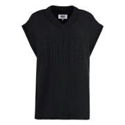 Geribde wollen vest MM6 Maison Margiela , Black , Dames