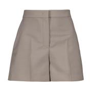 Mohair High-Waisted Wool Skirt Fendi , Gray , Dames