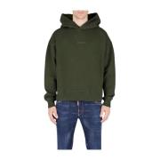 Militair Groene NYC Fit Hoodie Dsquared2 , Green , Heren