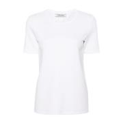 Wit Katoenmix Jersey T-shirt Max Mara , White , Dames