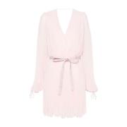 Blush Pink Plissé Effect Jurk Max Mara , Pink , Dames