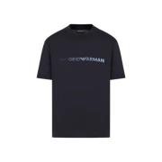 Blauwe T-shirts en Polos Emporio Armani , Blue , Heren