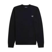 Grafische Laurel Sweater Zwart Fred Perry , Black , Heren