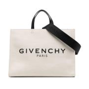 Logo Shopper Tote Beige Tas Givenchy , Beige , Dames