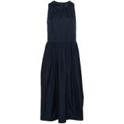 Blauwe Mouwloze Jurk met Ruches Max Mara , Blue , Dames