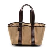 Bruin Leren Tote Tas Max Mara , Brown , Dames