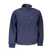 Blauwe Nylon Sportjas met Rits Tommy Hilfiger , Blue , Heren