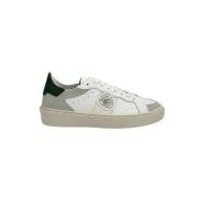 Witte Leren Sneaker Staten Model Blauer , Multicolor , Heren