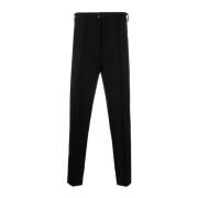 Zwarte Slim-Fit Broek met Naaddetails Prada , Black , Heren