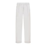 Beige Pull-On Pant met Gouden Hardware Brunello Cucinelli , Beige , Da...