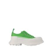 Groen/Wit Leren Tread Slick Sneakers Alexander McQueen , Multicolor , ...