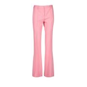 Flared Wool Pants Versace , Pink , Dames