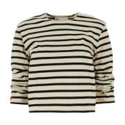 Katoenen Bedrukt T-shirt Tory Burch , Beige , Dames