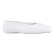 Nappa lederen naadloze kleine strik ballet plat Marni , White , Dames