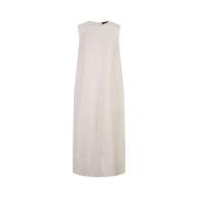 Tijdloze witte linnen midi-jurk Fabiana Filippi , White , Dames