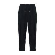 Cropped Trousers Pantalone 9300 Herno , Black , Dames